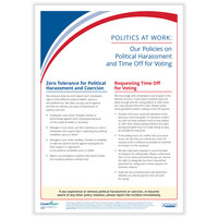 ComplyRight 10 inch x 14 inch Politics at Work: Requesting Time Off for Voting Laminated Policy Poster A2241