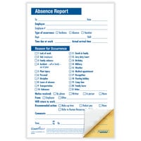 ComplyRight Compact 2-Part Absence Report - 50/Pack