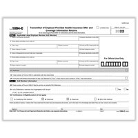 ComplyRight 8 1/2" x 11" 1094-C Transmittal of Employer-Provided Health Insurance Offer and Coverage Laser Tax Form - 50/Pack