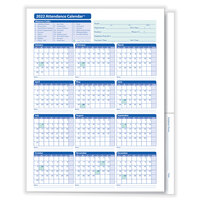 ComplyRight 2022 Attendance Calendar Folder - 25/Pack