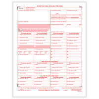 ComplyRight Federal Copy A 1-Part W-2C Tax Form 531350 - 50/Pack