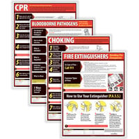 ComplyRight 18 inch x 24 inch Lifesaving Poster Set W0316