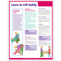 ComplyRight 18 inch x 24 inch Learning to Lift Safely Poster W0706