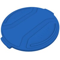 Toter RND55-L0705 Blue Lid for 55 Gallon Round Trash Cans