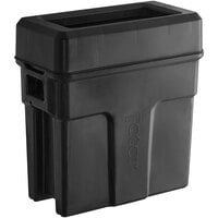 Toter Slimline 16 Gallon Black Trash Can with Black Drop Shot Lid