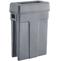 Toter Slimline 23 Gallon Dark Gray Granite Trash Can with Dark Gray Granite Drop Shot Lid