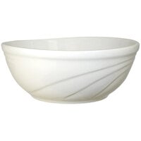 International Tableware York 18 oz. Ivory (American White) Embossed Stoneware Nappie Bowl - 36/Case