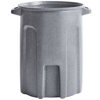 Toter RND44-B0149 44 Gallon Dark Gray Granite Round Trash Can