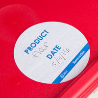 Noble Products 3 inch Product Date Round Removable Label with Dispenser Carton - 500/Roll