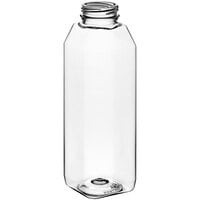 16 oz. Customizable Tall Square PET Clear Juice Bottle - 160/Bag