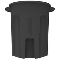 Toter RND55-B0200 55 Gallon Black Round Trash Can
