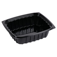 Dart B24DE ClearPac 24 oz. Black Rectangular Plastic Container - 252/Case
