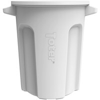 Toter RND20-B0111 20 Gallon White Round Trash Can