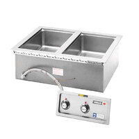 Wells 5P-MOD200TDMAF 2 Pan Drop-In Hot Food Well with Drain Manifolds and Autofill - Thermostatic Control