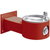 Halsey Taylor Endura II 4405RED Red Non-Filtered Outdoor Tubular Wall Mount Drinking Fountain