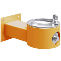 Halsey Taylor Endura II 4405FRKYLW Yellow Non-Filtered Freeze-Resistant Outdoor Tubular Wall Mount Drinking Fountain