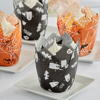 Enjay Halloween Print Tulip Baking Cup 2 inch x 3 1/4 inch - 1000/Case