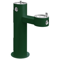 Halsey Taylor Endura II 4420EVG Evergreen Non-Filtered Outdoor Tubular Bi-Level Pedestal Drinking Fountain