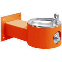 Halsey Taylor Endura II 4405FRKORN Orange Non-Filtered Freeze-Resistant Outdoor Tubular Wall Mount Drinking Fountain