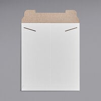 Stayflats® White Tab-Locking Rigid Mailer #4 - 12 3/4 inch x 15 inch - 100/Case
