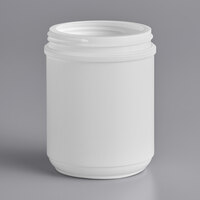55 oz. White HDPE Plastic Canister - 76/Case