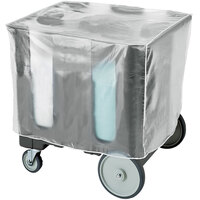 Cambro DC825191 Poker Chip Granite Gray Dish Dolly / Caddy with Vinyl Cover - 4 Column