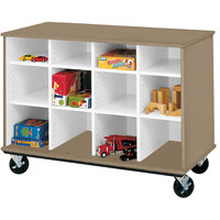 I.D. Systems 36 inch Tall Pepperdust Open Mobile Cubbie Storage Cart 80239Z36027