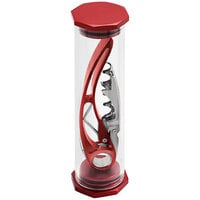 Aria Double-Lever Corkscrew with Red Aluminum Handle and High-Tech Aluminum Cap Tube 3136SET-20