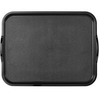 Cambro Camwear 15" x 20" Black Non-Skid Polycarbonate Fast Food Tray with Handles 1520CWNSH110 - 12/Pack