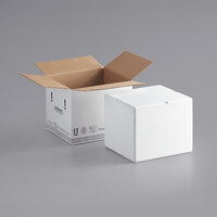 Lavex Packaging Insulated Shipping Box with Foam Cooler 12 1/8 inch x 10 3/8 inch x 9 1/4 inch - 1 1/2 inch Thick