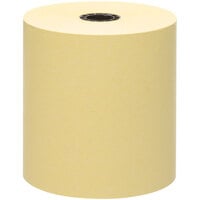 Point Plus 3 inch x 165' Canary Yellow 1 Ply Bond Cash Register POS Paper Roll Tape - 50/Case