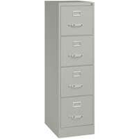 Hirsh Industries 22733 Light Gray Four-Drawer Vertical Letter File Cabinet - 15 inch x 22 inch x 52 inch