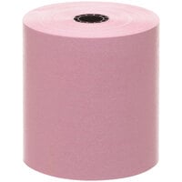 Point Plus 3 inch x 165' Pink 1 Ply Bond Cash Register POS Paper Roll Tape - 50/Case