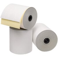 Point Plus 2 3/4 inch x 90' Carbonless 2-Ply Cash Register POS Paper Roll Tape - 50/Case