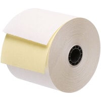 Point Plus 2 1/4 inch x 90' Carbonless 2-Ply Cash Register POS Paper Roll Tape - 50/Case