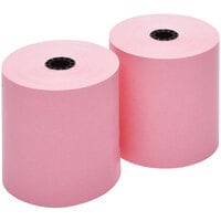 Point Plus 3 1/8 inch x 230' Pink Phenol- and BPA Free Thermal Cash Register POS Paper Roll Tape - 50/Case