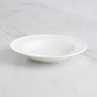 RAK Porcelain Leon 10 1/4" Ivory Embossed Wide Rim Porcelain Deep Plate - 12/Case