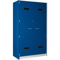 I.D. Systems 35 inch x 24 inch x 84 inch Royal Blue 2 Door Accessory Storage Locker 89221 358424 D045