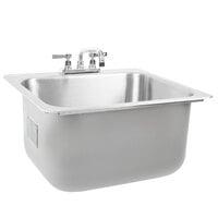 Advance Tabco DI-1-2012 Drop In Stainless Steel Sink - 20 inch x 16 inch x 12 inch Bowl