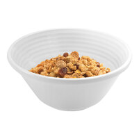 RAK Porcelain Rondo 20.3 oz. Ivory Embossed Porcelain Stackable Bowl - 12/Case