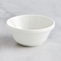 RAK Porcelain Leon 8.5 oz. Ivory Embossed Porcelain Stackable Bowl - 12/Case