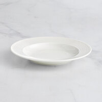 RAK Porcelain Rondo 9 1/16" Ivory Embossed Wide Rim Porcelain Deep Plate - 12/Case