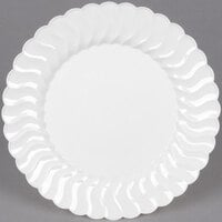 Fineline Flairware 207-WH 7 1/2 inch White Plastic Plate - 180/Case
