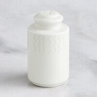 RAK Porcelain Leon 3 15/16" Ivory Embossed Porcelain Salt Shaker - 6/Case