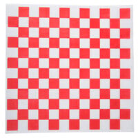 Choice 12" x 12" Red Check Deli Sandwich Wrap Paper - 1000/Pack