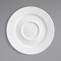 RAK Porcelain Rondo 5 7/8" Ivory Embossed Porcelain Saucer - 12/Case
