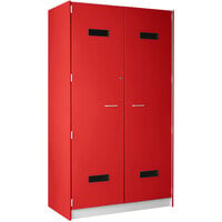 I.D. Systems 48 inch x 24 inch x 84 inch Tulip Red 2 Door Uniform Storage Locker 89207 488424 D043