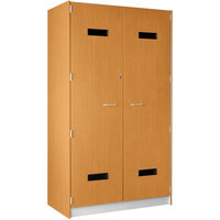 I.D. Systems 48 inch x 24 inch x 84 inch Light Oak 2 Door Accessory Storage Locker 89221 488424 D024