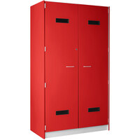 I.D. Systems 35 inch x 24 inch x 84 inch Tulip Red 2 Door Accessory Storage Locker 89221 358424 D043