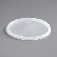 Vigor 6 and 8 Qt. Translucent Round Polypropylene Food Storage Container Lid